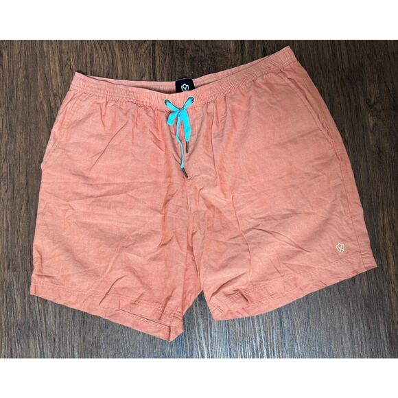 Zanerobe Mens Orange Linen Shorts - Picture 1 of 6